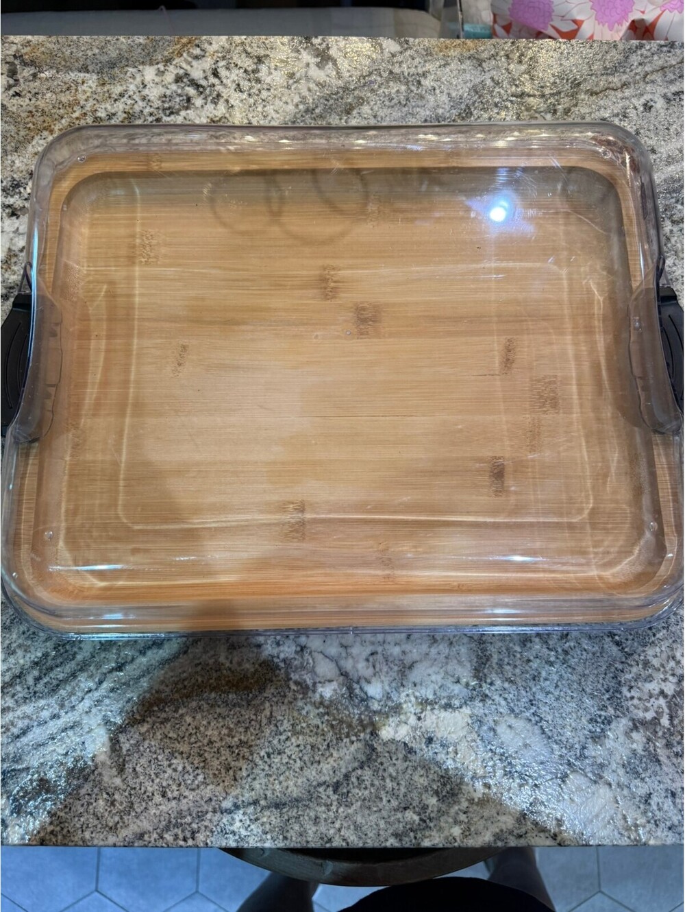Farberware Bamboo Cutting Board with Clear Plastic Lid Build-A-Board Charcuterie
